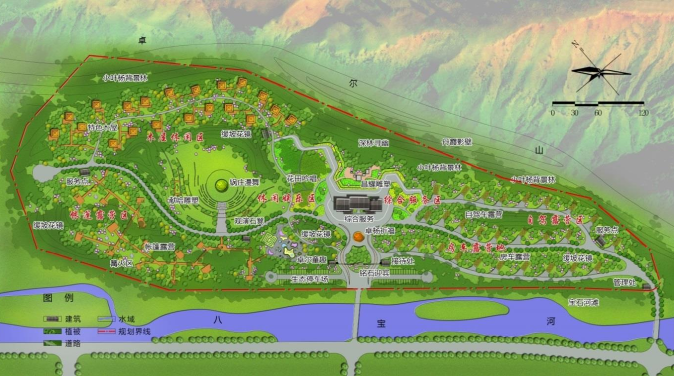 卓爾山風(fēng)景區(qū)森林露營地總體平面圖